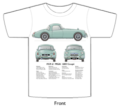 MGA 1600 Coup (wire wheels) 1959-61 T-shirt Front